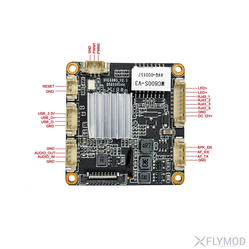 IP-камера для FPV SSC338Q IMX415  MC800S-V3  4K 20FPS з лінзою 2 8мм підключення connection