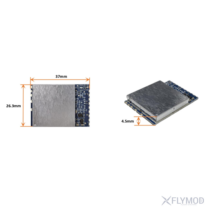 Модуль відеоприймача SK7200-SPI VRX 6 1G-8 2G з SPI dimensions розмір
