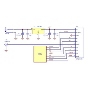 Модуль відеоприймача SK7200-SPI VRX 6 1G-8 2G з SPI підключення circuit