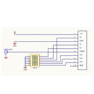 Модуль відеоприймача RX1264 1 2G-1 3G FM VRX wiring circuit схема підключення