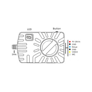 Відеопередавач TX8904 9 1G 4W VTX на 64 канали wiring підключення