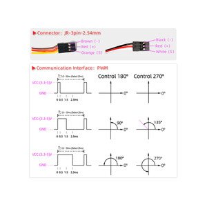Цифровий сервопривід DS51150-12V з металевим редуктором connection підключення