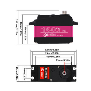Цифровий сервопривід DS51150-12V з металевим редуктором dimensions розмір