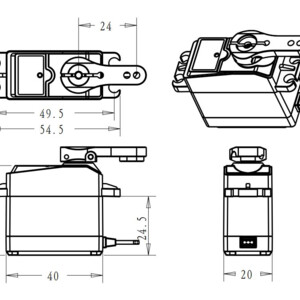 Цифровий сервопривід DSServo BLS3335 з металевим редуктором креслення drawing