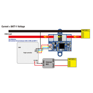 Цифровий датчик живлення Matek CAN-L4-BM wiring підключення