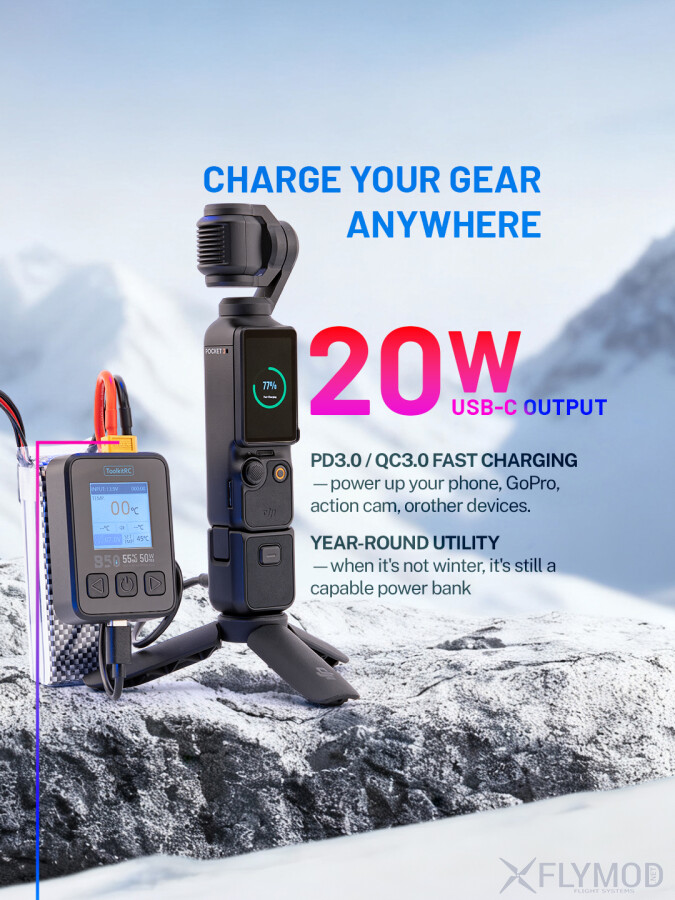Сумка для зберігання акумуляторів з підігрівом ToolkitRC B50 50W